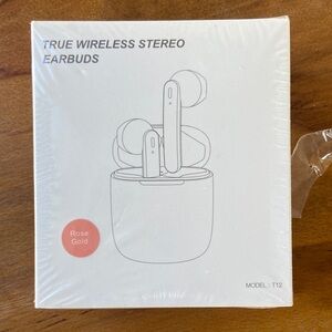 NIB True Wireless Stereo Earbuds - Rose Gold (Model T12)